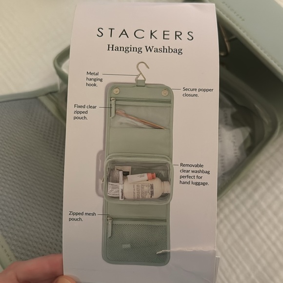 The Container Store Bags Stackers Sage Green Small Travel Hanging